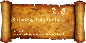 Kolodzey Gabriella névjegykártya