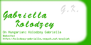 gabriella kolodzey business card